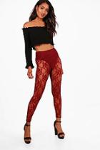 Boohoo Donna Lace Leggings With Knicker Short