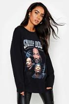 Boohoo Snoop Dog Long Sleeve Oversized Licence T-shirt