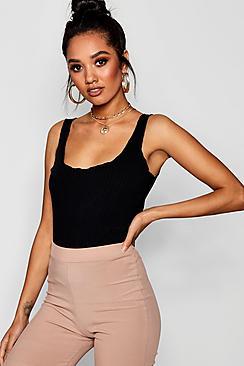 Boohoo Petite Lettuce Hem Grill Top