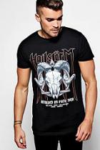 Boohoo Skull Print Band T Shirt