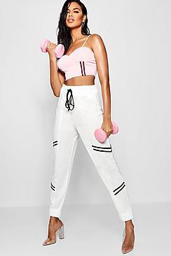 Boohoo Abigail Stripe Panel Detail Joggers