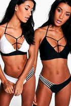 Boohoo Venice Boutique Mono Reversible Strappy Bikini