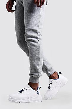 Boohoo Chunky Trainer With Cobalt Detail