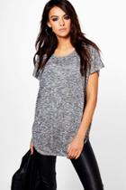 Boohoo Florence Knitted T-shirt Black