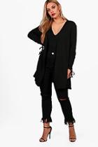 Boohoo Plus Ellie Lace Up Cuff Duster