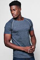 Boohoo Muscle Fit Knitted T-shirt With Piping