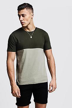 Boohoo Regular Colour Block Jersey T-shirt
