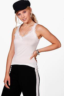 Boohoo Lilly Lace Insert Cami