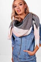 Boohoo Kirsty Checked Oversized Scarf