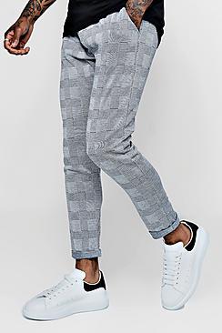Boohoo Prince Of Wales Check Jogger Trouser
