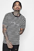 Boohoo Man Signature Embroidered Striped T-shirt