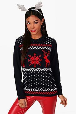 Boohoo Rachel Fairisle Christmas Jumper