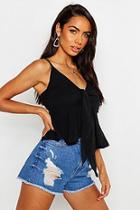 Boohoo Bow Front Layered Cami Top
