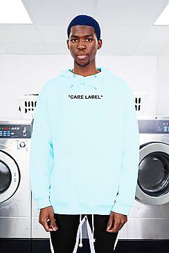 Boohoo Man Care Label Oversized Back Print Hoodie