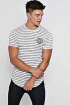 Boohoo Tiger Applique Knitted Stripe T-shirt