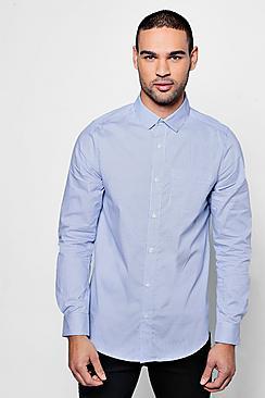Boohoo Long Sleeve Smart Stripe Shirt