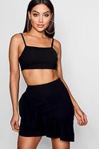 Boohoo Ellie Square Neck Crop Top Co-ord