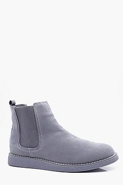 Boohoo Crepe Sole Chelsea Boots