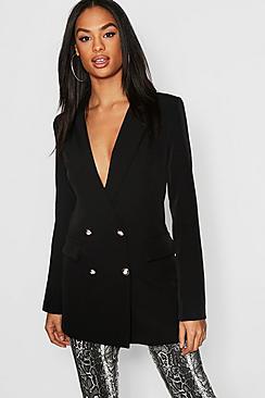 Boohoo Tall Button Detail Tailored Blazer