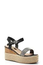 Boohoo Diamante Espadrille Wedge Flatforms