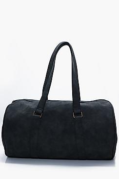 Boohoo Distressed Pu Barrel Bag