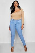 Boohoo Plus Jessica Blue Skinny Jeans