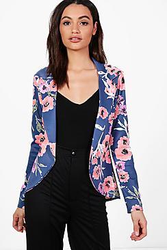 Boohoo Mia Floral Tailored Blazer