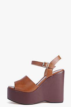 Boohoo Kelly Two Part 70's Wedge