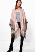 Boohoo Lexi Colour Block Boucle Cape Coral