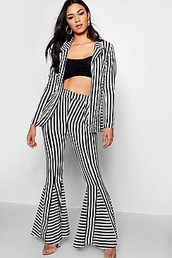 Boohoo Sophie Stripe Flare Trouser