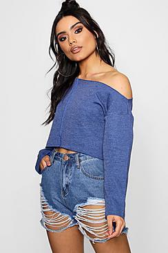 Boohoo Sadie Seamed Crop Sweat