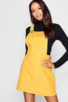 Boohoo Button Front Cord Dungarees