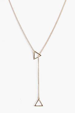 Boohoo Erin Triangle Plunge Necklace