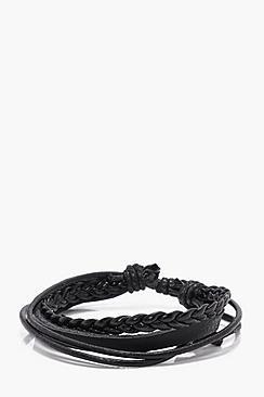 Boohoo Leather Multi Brand Bracelet