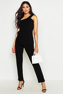 Boohoo Tall One Shoulder Jumpsuit