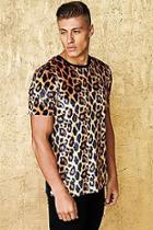 Boohoo Party Leopard Velour T-shirt