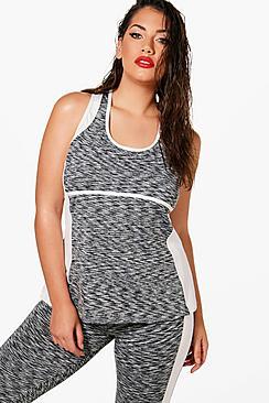 Boohoo Plus Faith Contrast Panel Gym Vest