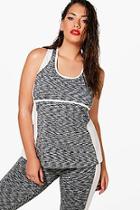 Boohoo Plus Faith Contrast Panel Gym Vest
