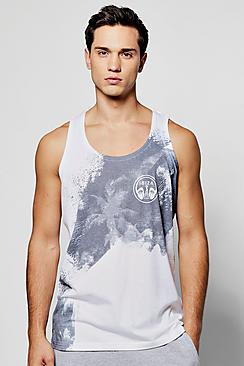 Boohoo Ibiza Palm Sublimation Vest