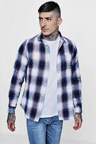 Boohoo Brushed Check Long Sleeve Flannel Shirt
