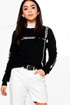 Boohoo Jessica Round Neck Measurement Jumper