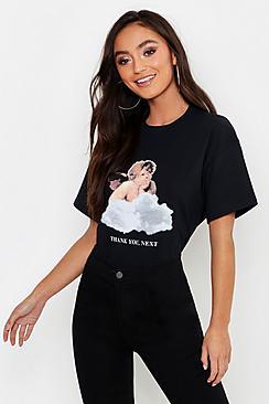 Boohoo Petite Cherub Slogan T-shirt