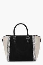 Boohoo Faux Snake Trim Winged Tote