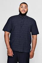 Boohoo Big And Tall Striped Short Sleeve Shirt