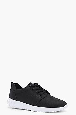 Boohoo Jemima Paint Splash Sports Trainer