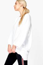 Boohoo Frances Oversized Slouchy Jumper White