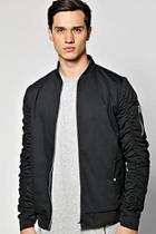 Boohoo Cotton Ma1 Bomber With Parachute Sleeves