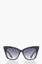 Boohoo Ava Extreme Oversized Cat Eye Sunglasses