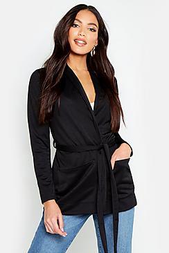 Boohoo Double Pocket Belted Jacket