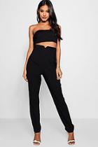 Boohoo Hannah Notch Tailored Woven Trouser